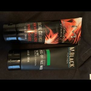 M. Black-facial cleanser & peel off mask for men
